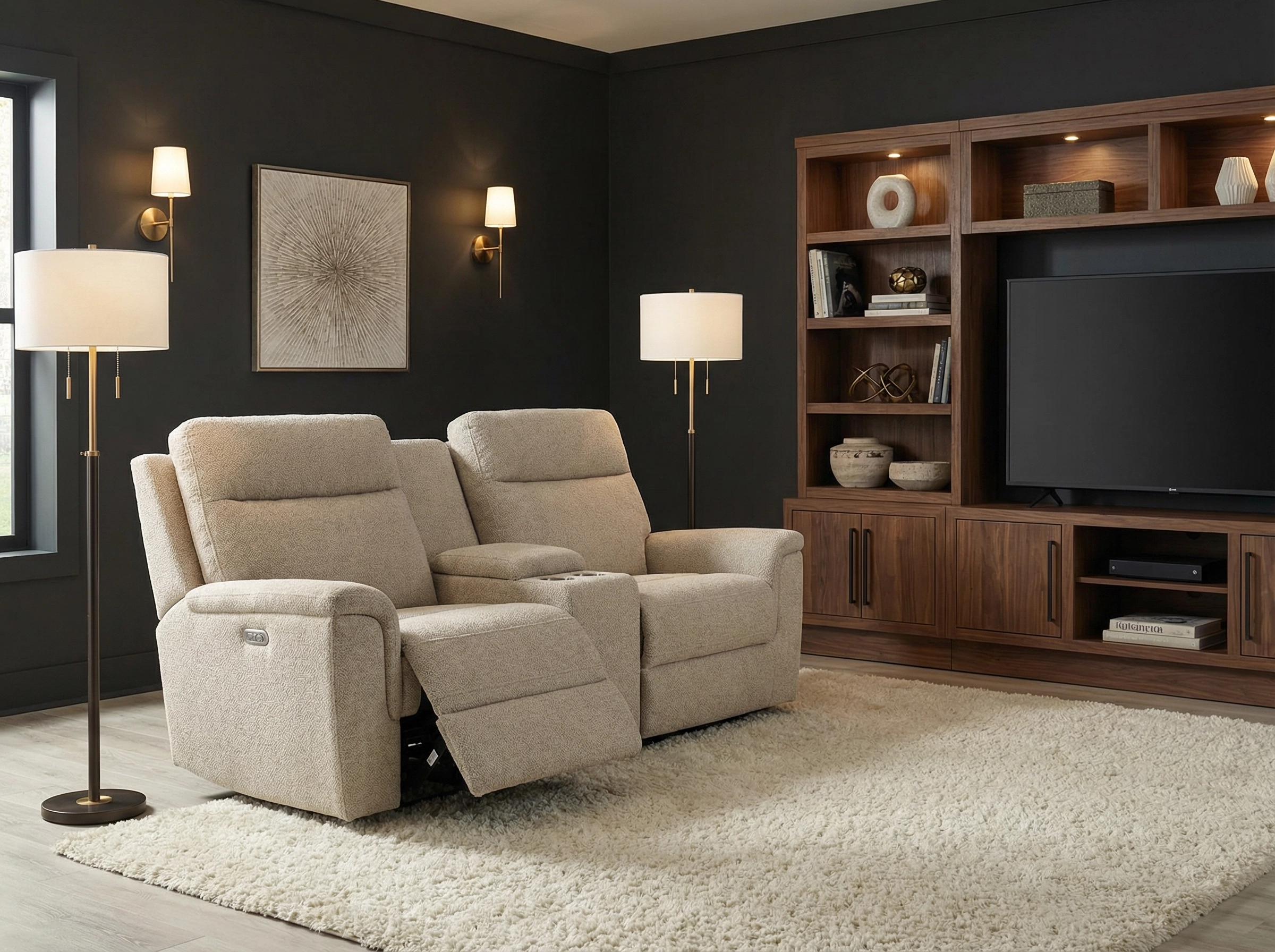 Napoli Charcoal Power Sectional