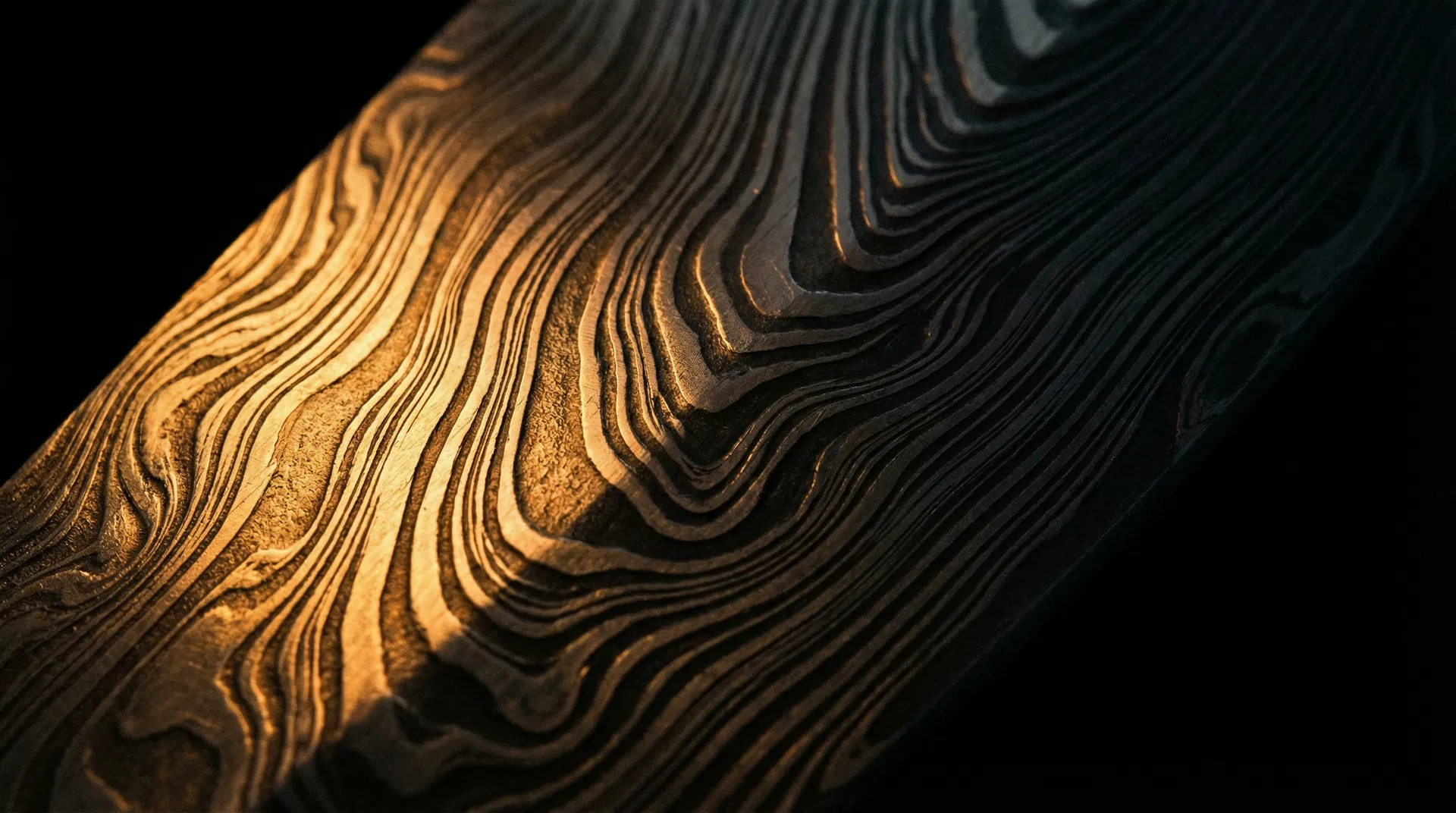 Damascus Steel knife detail