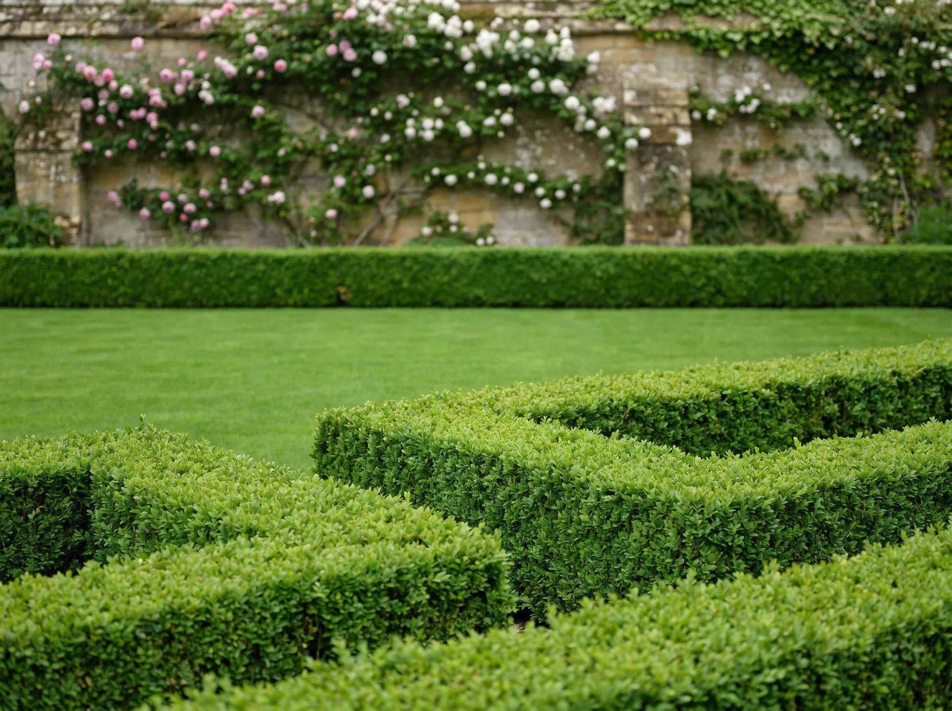 Crisp lawn edging detail