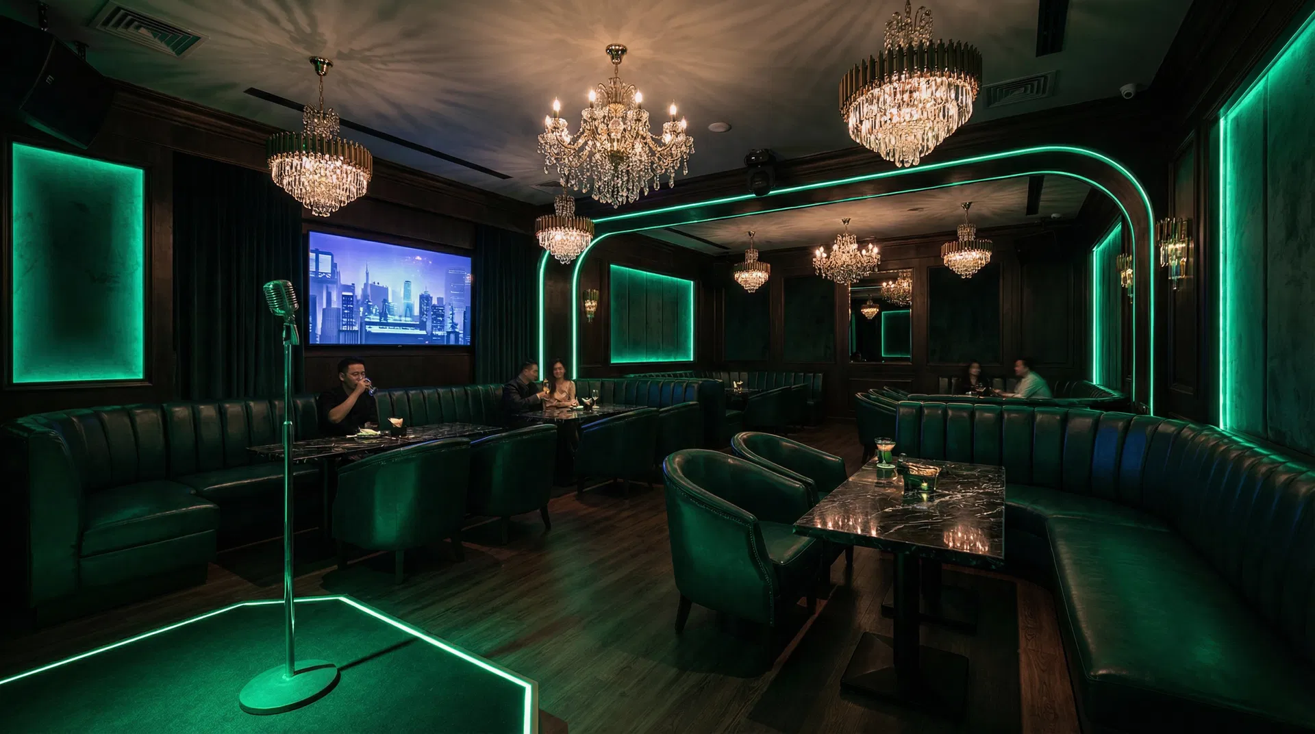 강남 달토 하이퍼블릭 가라오케 럭셔리 라운지 인테리어