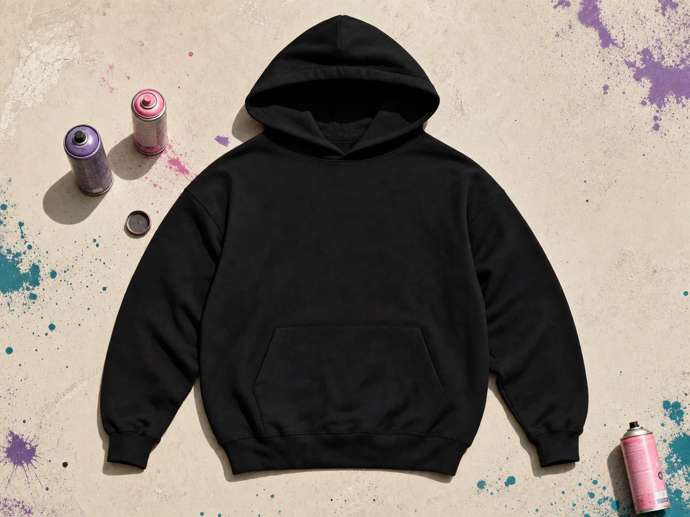 Blank black hoodie ready for your custom design