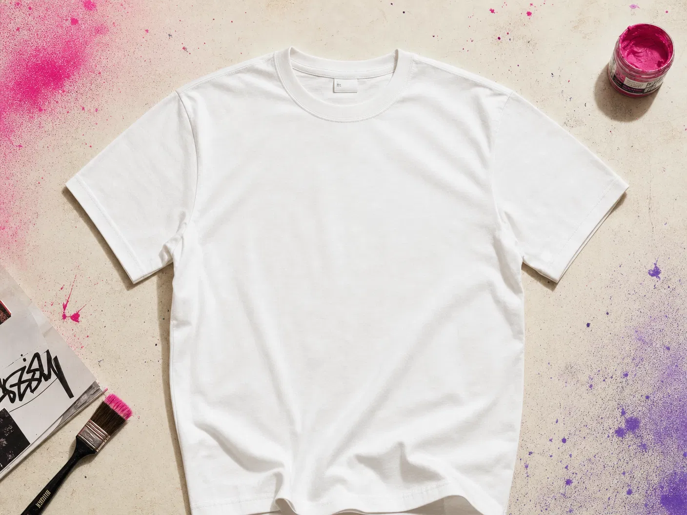 Blank white t-shirt ready for your custom design