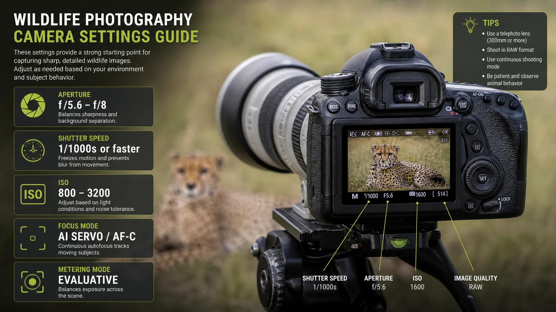 Best Camera Settings for Safari Photography