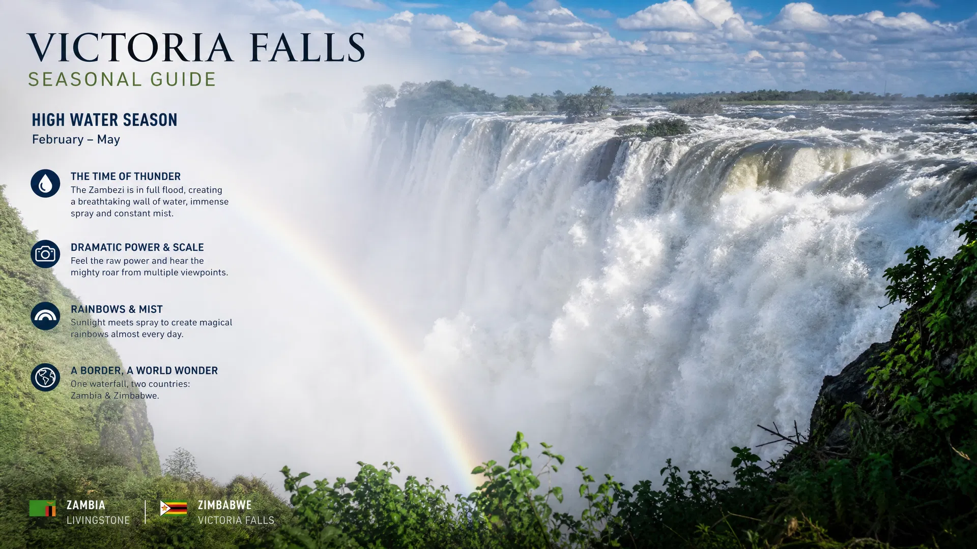 Victoria Falls: High water vs low water season