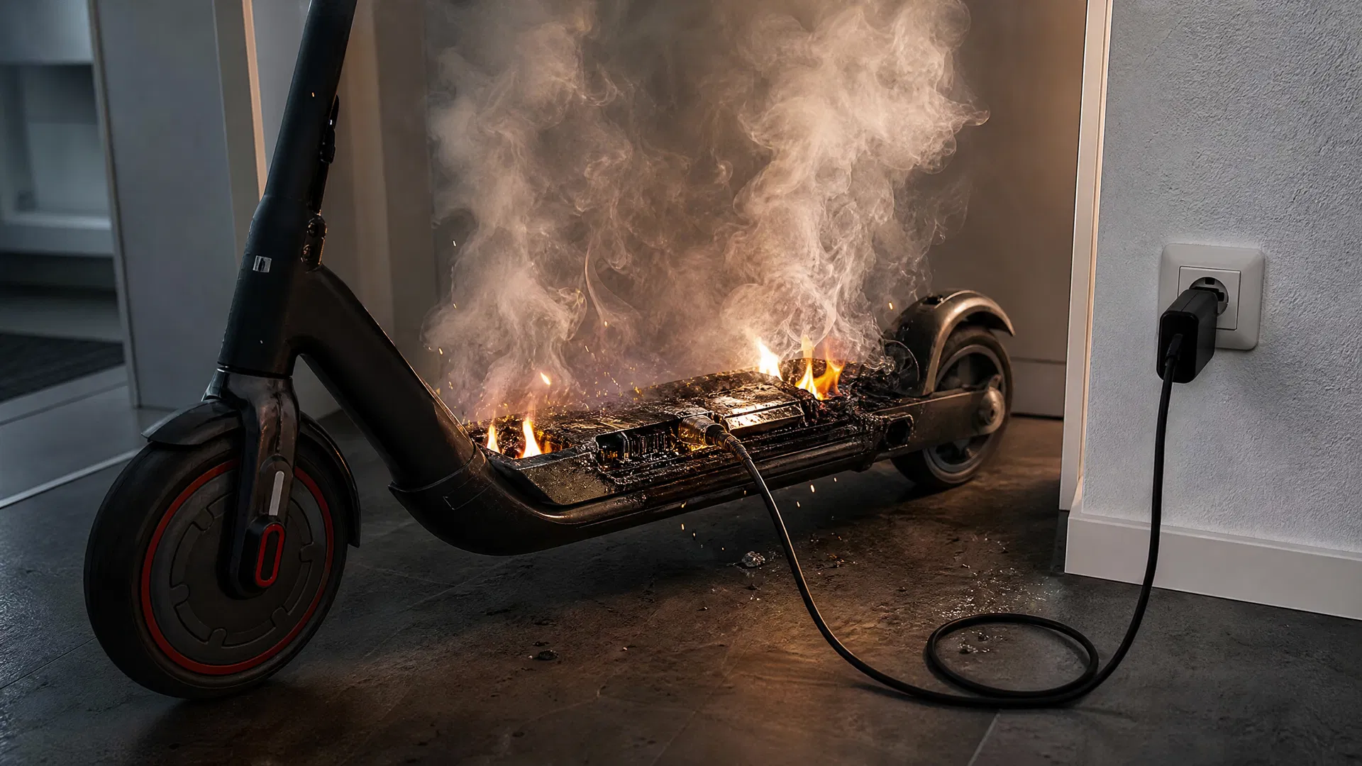 Buchs SG: E-Scooter-Akku fängt beim Laden Feuer – 62-Jähriger im Spital