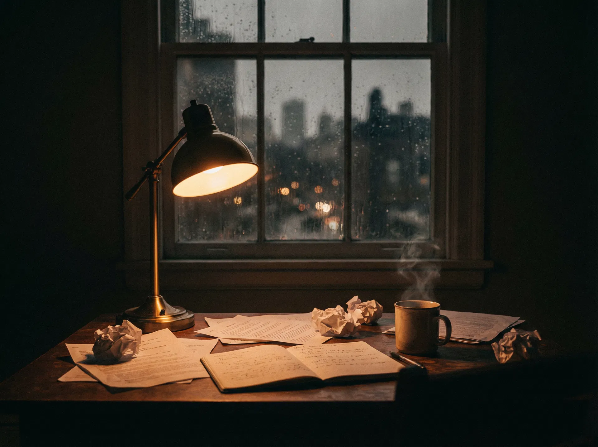 Late night desk — the hustle