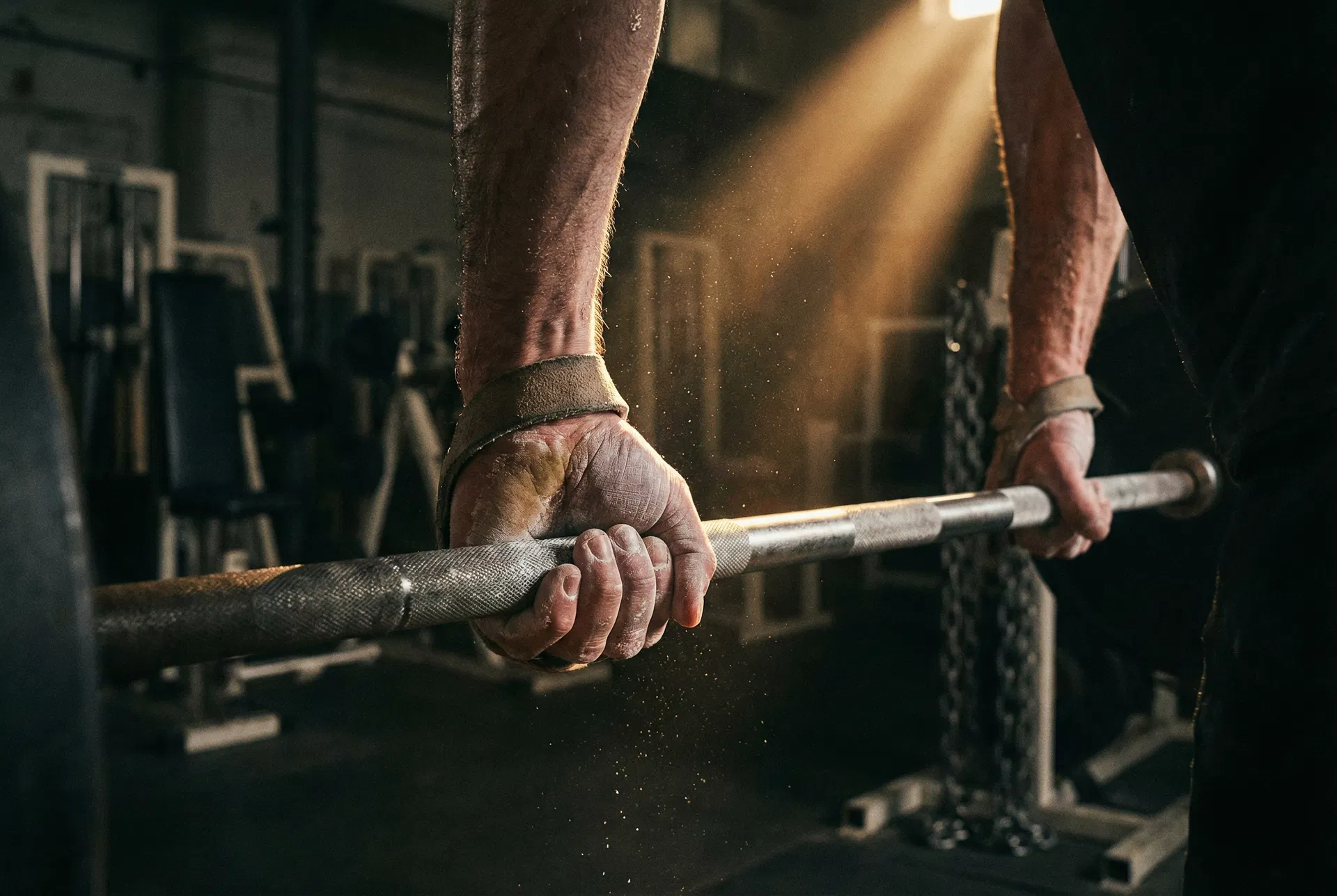 The grind — hands gripping a barbell