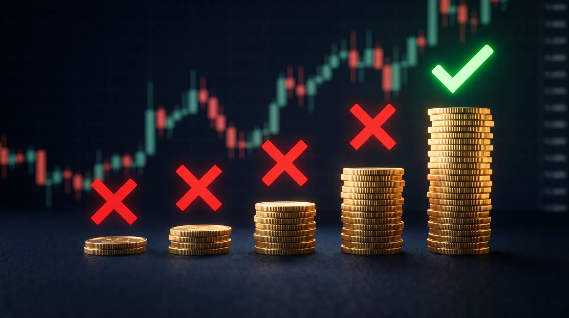 Последовательность сделок с удвоением ставки и финальным выигрышем