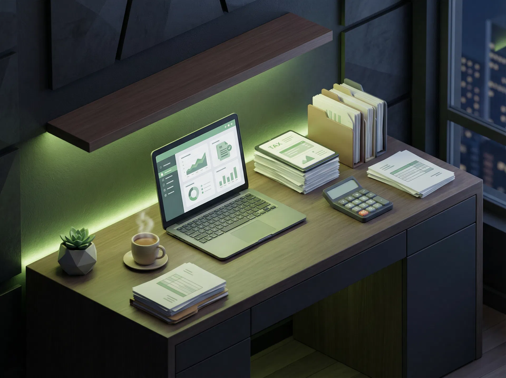 Tax business setup illustration