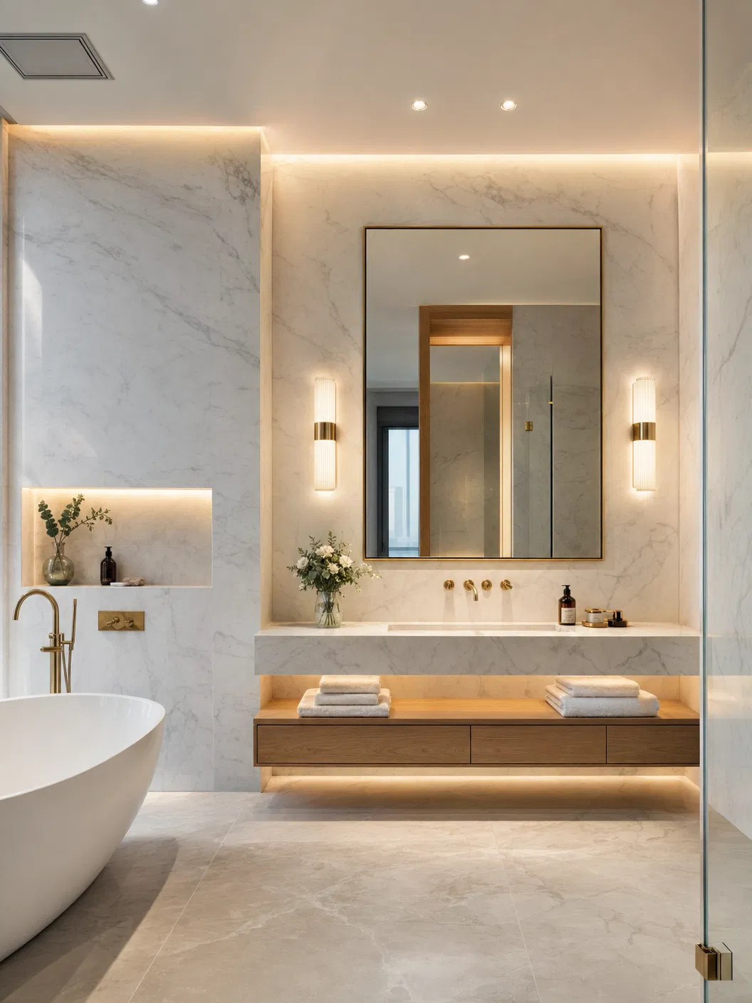 Carrara Marble Bathroom