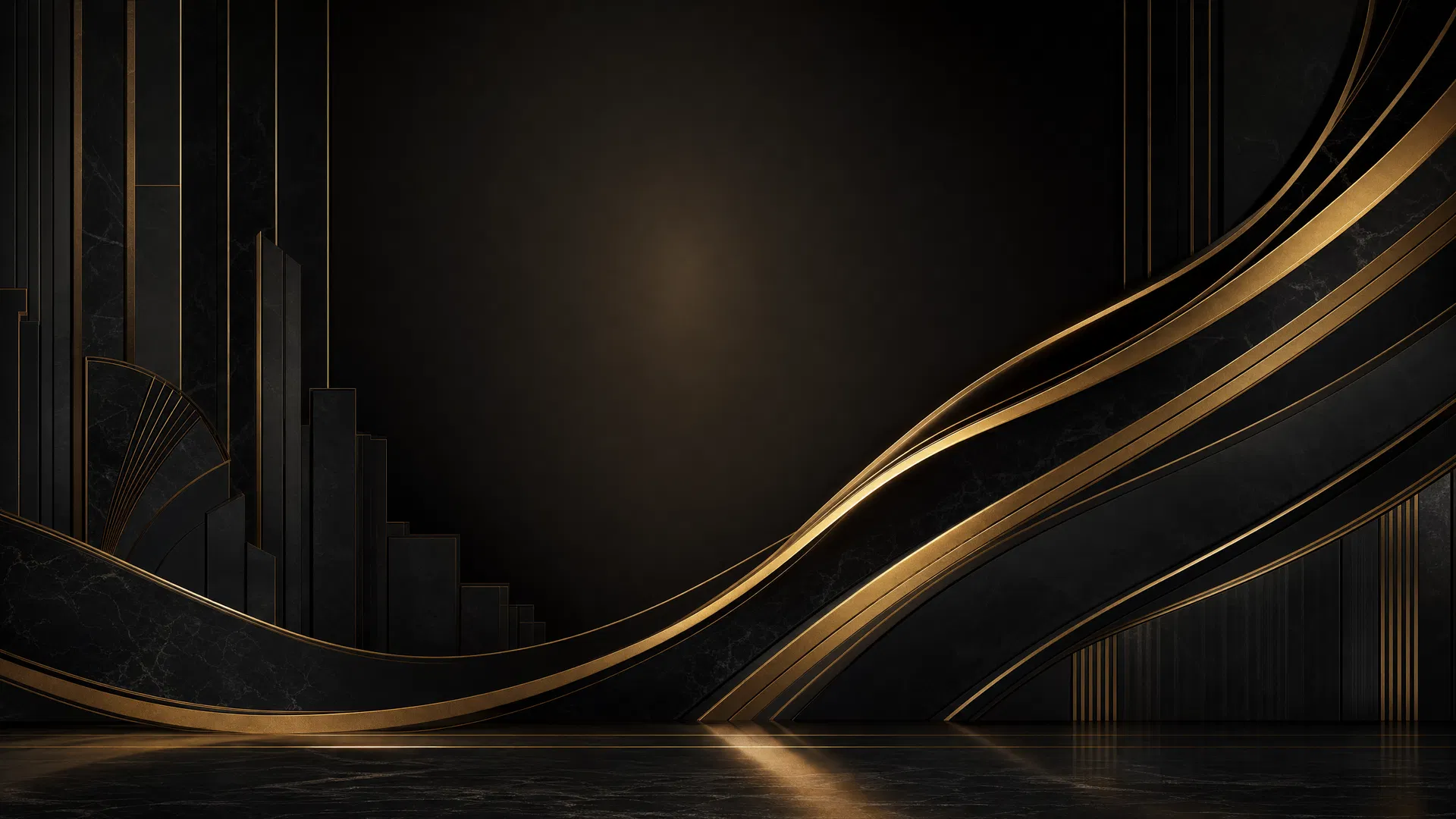 Luxury black and gold abstract financial background