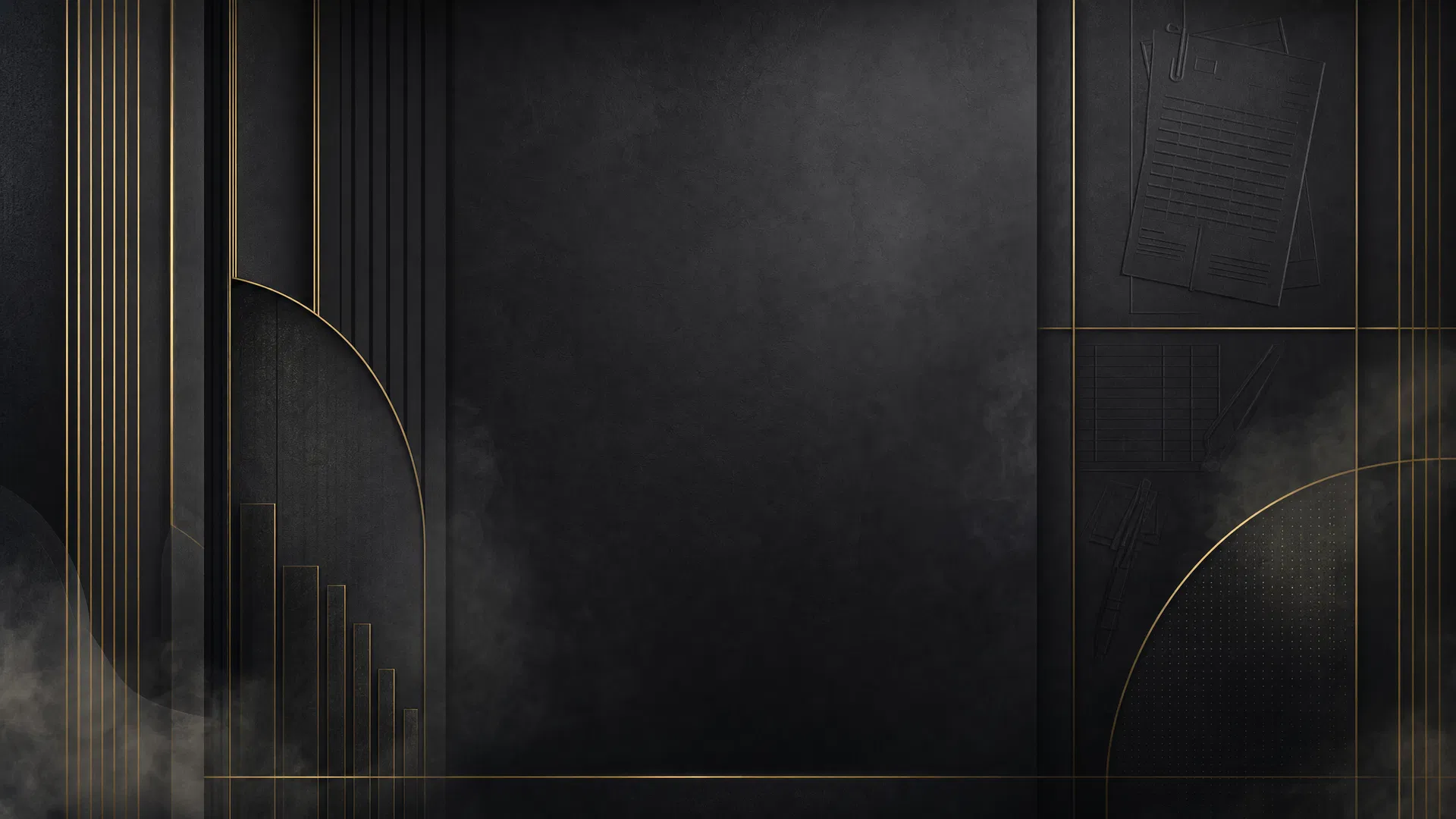 Dark Art Deco financial process background