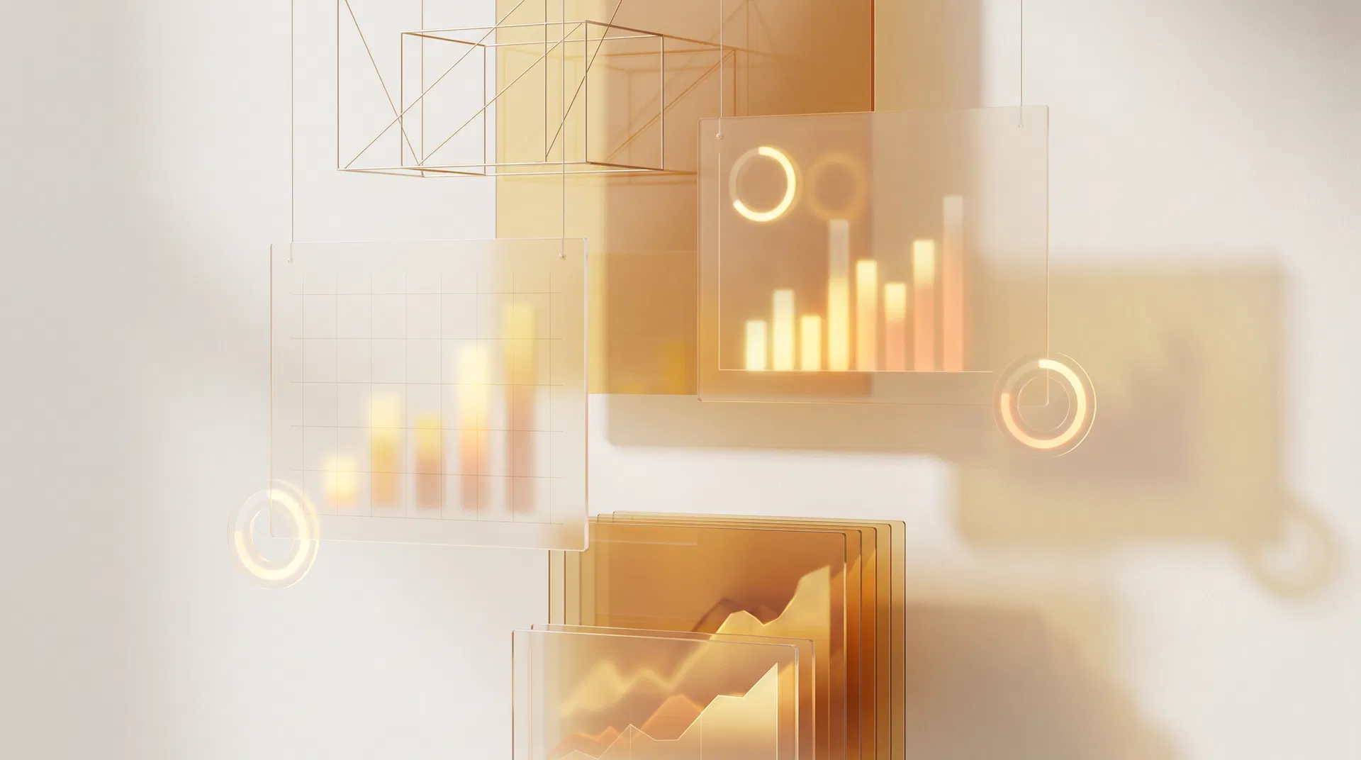 Abstract financial data visualization