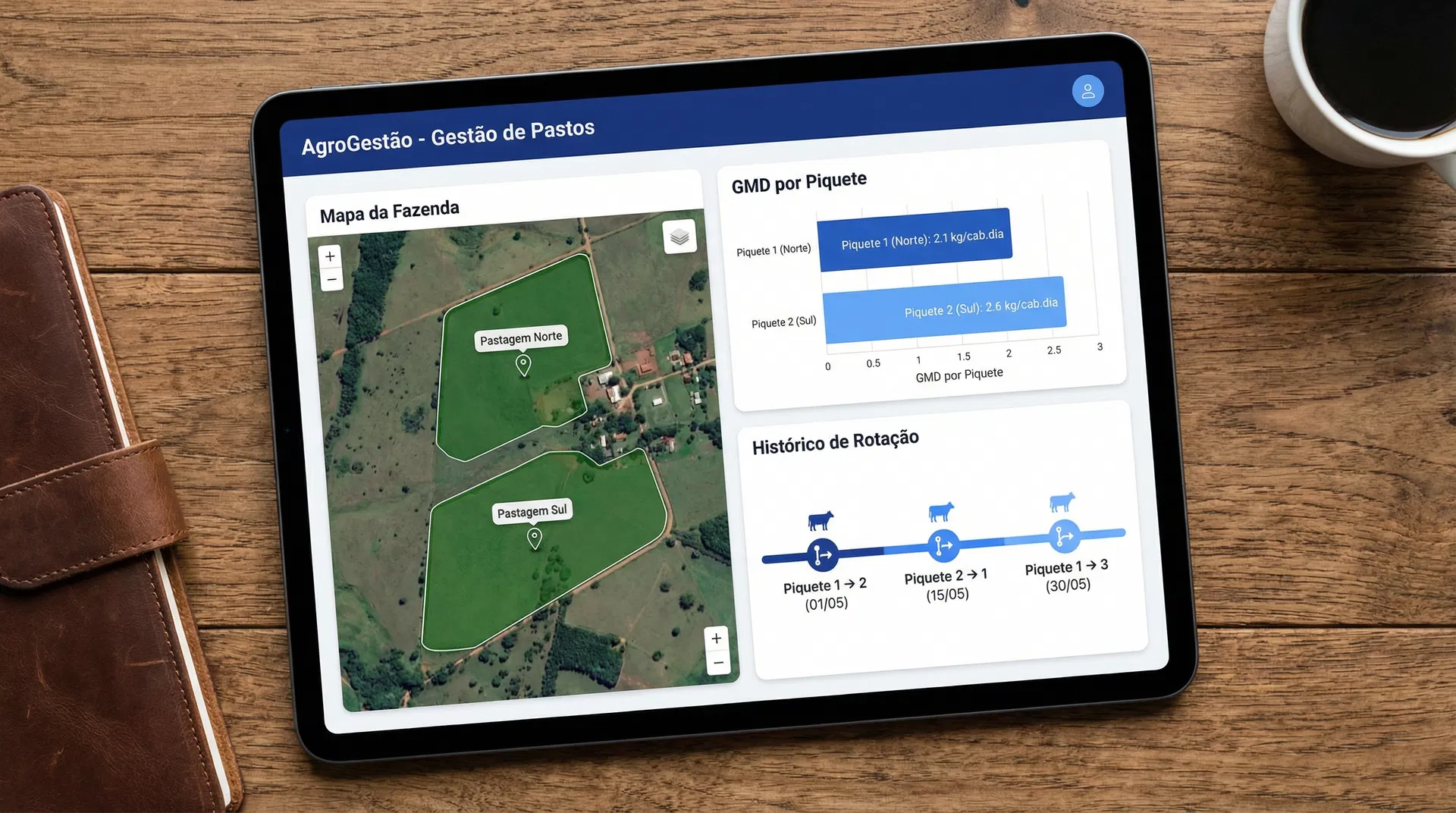 Gestão de Pastos - Aplicativo Mais Arroba