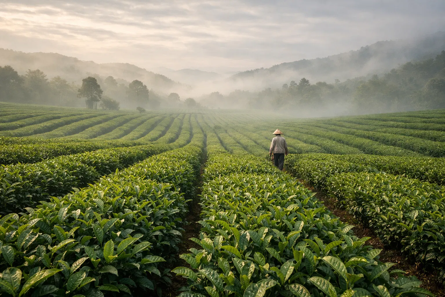 Our tea farm at dawn