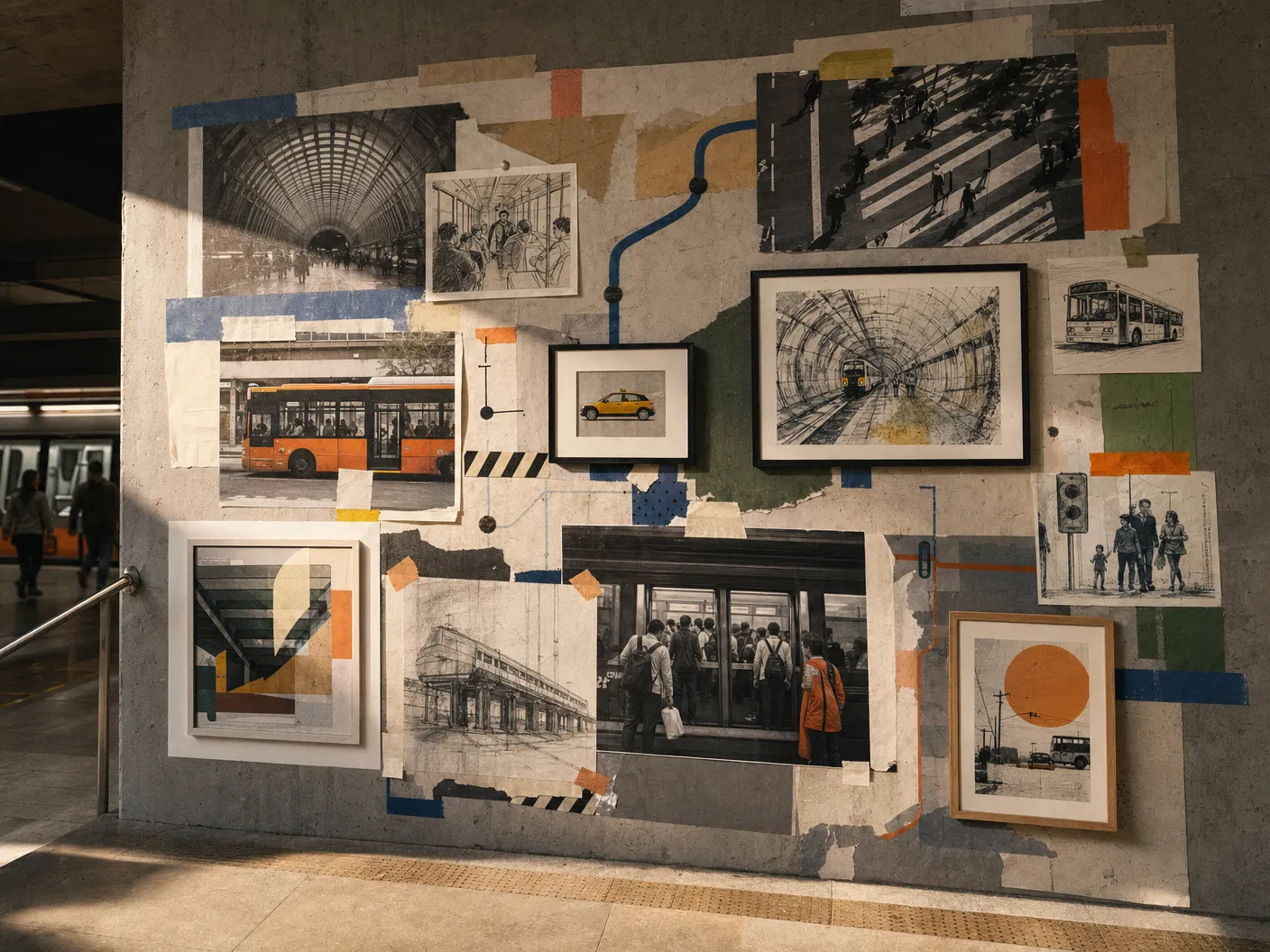 Galería de arte visual urbano inspirado en transporte