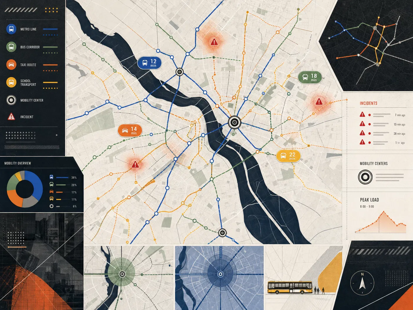 Panel visual de rutas, incidentes y movilidad ciudadana