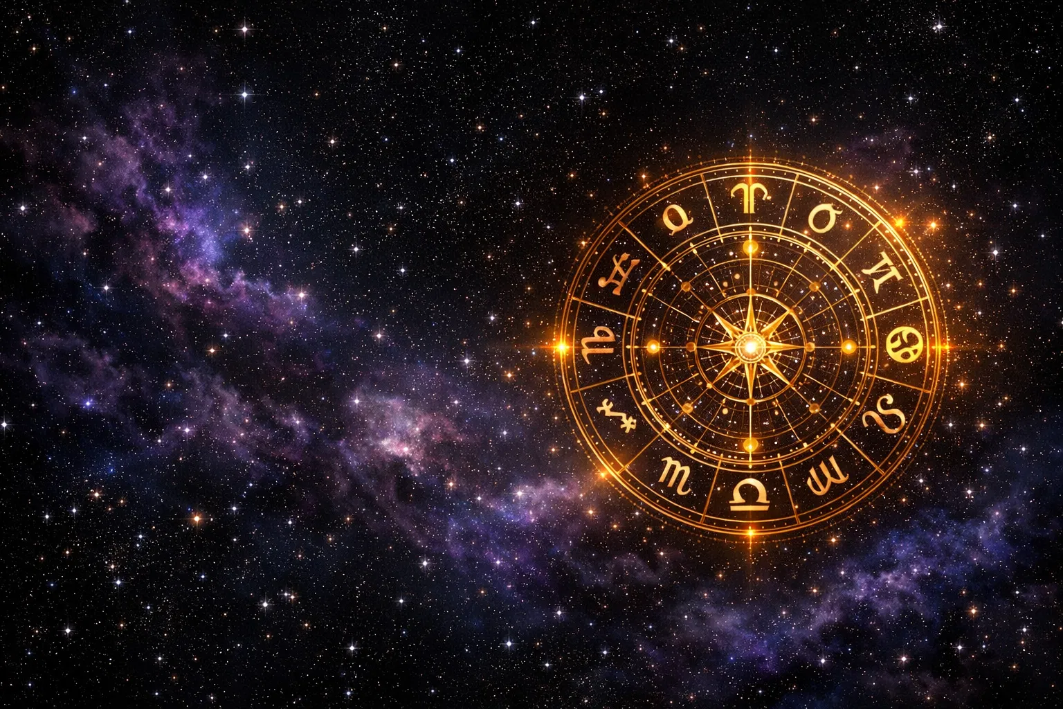 Csillagos égbolt asztrológiai háttér