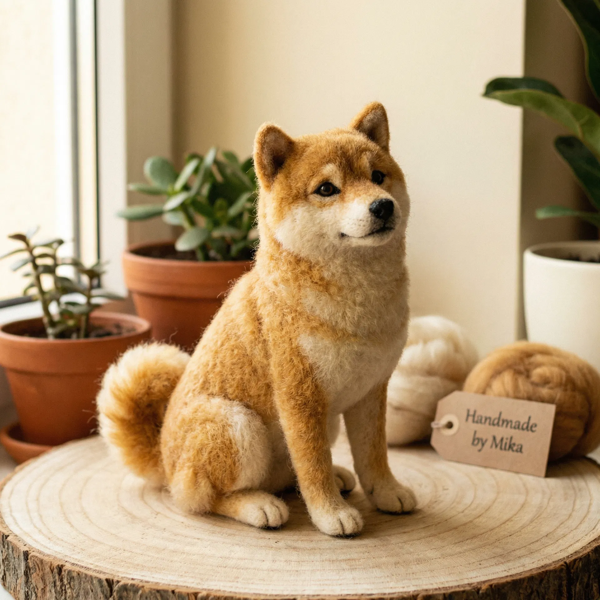 羊毛氈柴犬公仔