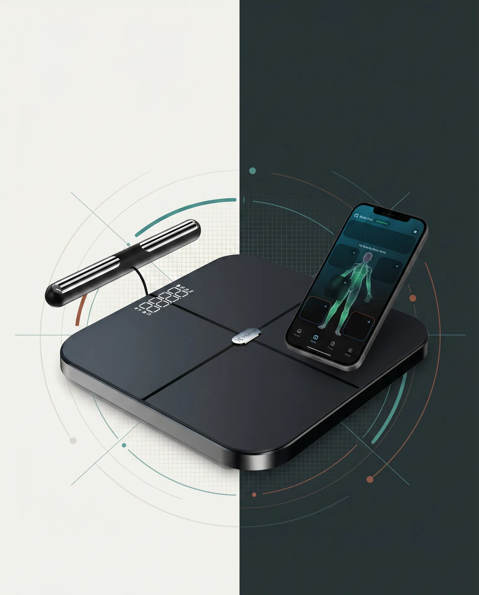 Hume Pod product visual on a calm clinical explainer background