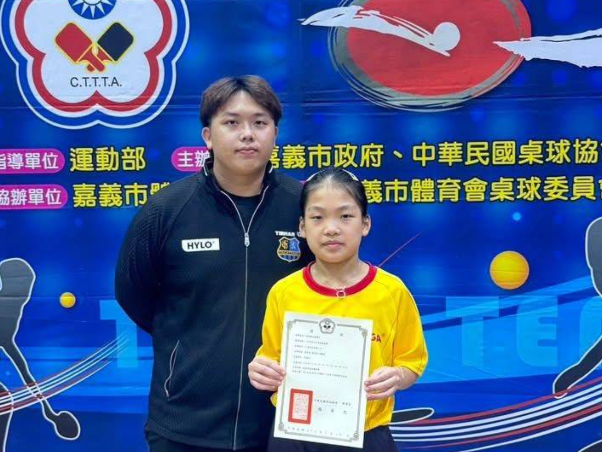恭賀文澳國小李庭妤,榮獲115年度少年桌球排名賽11歲女生組第八名!