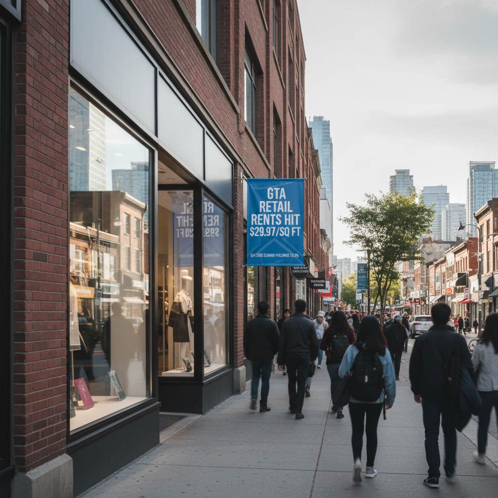 GTA Retail Rents Hit $29.97/sq ft in Q4 2025 as Leasing Volumes Surge 12.5%