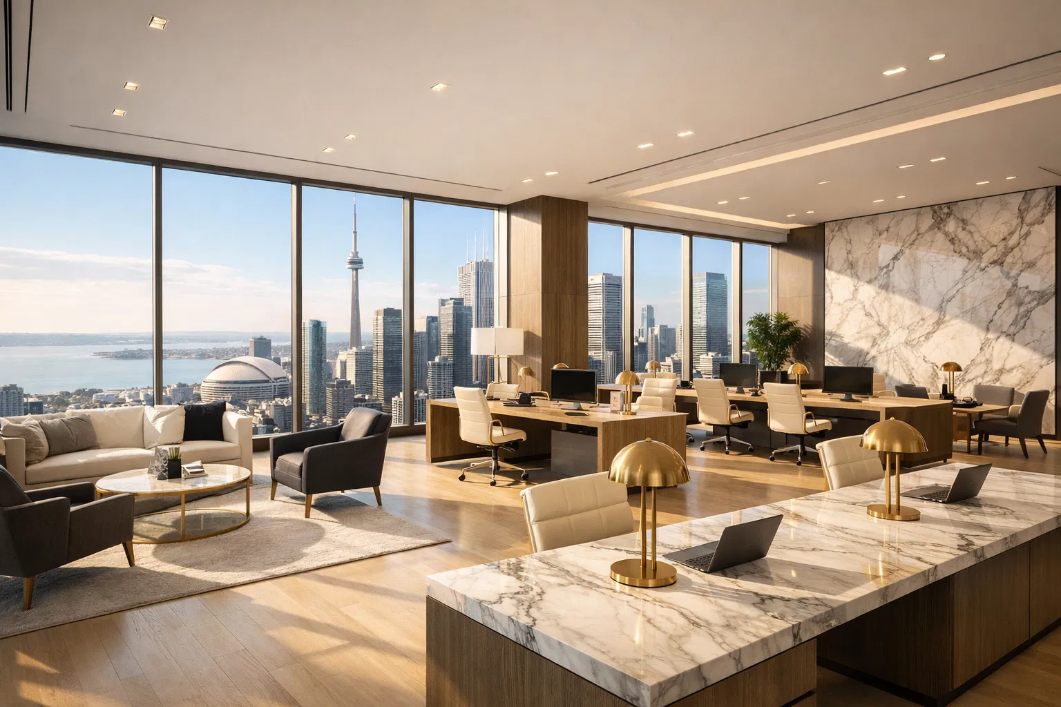 Premium office space in Toronto with CN Tower view