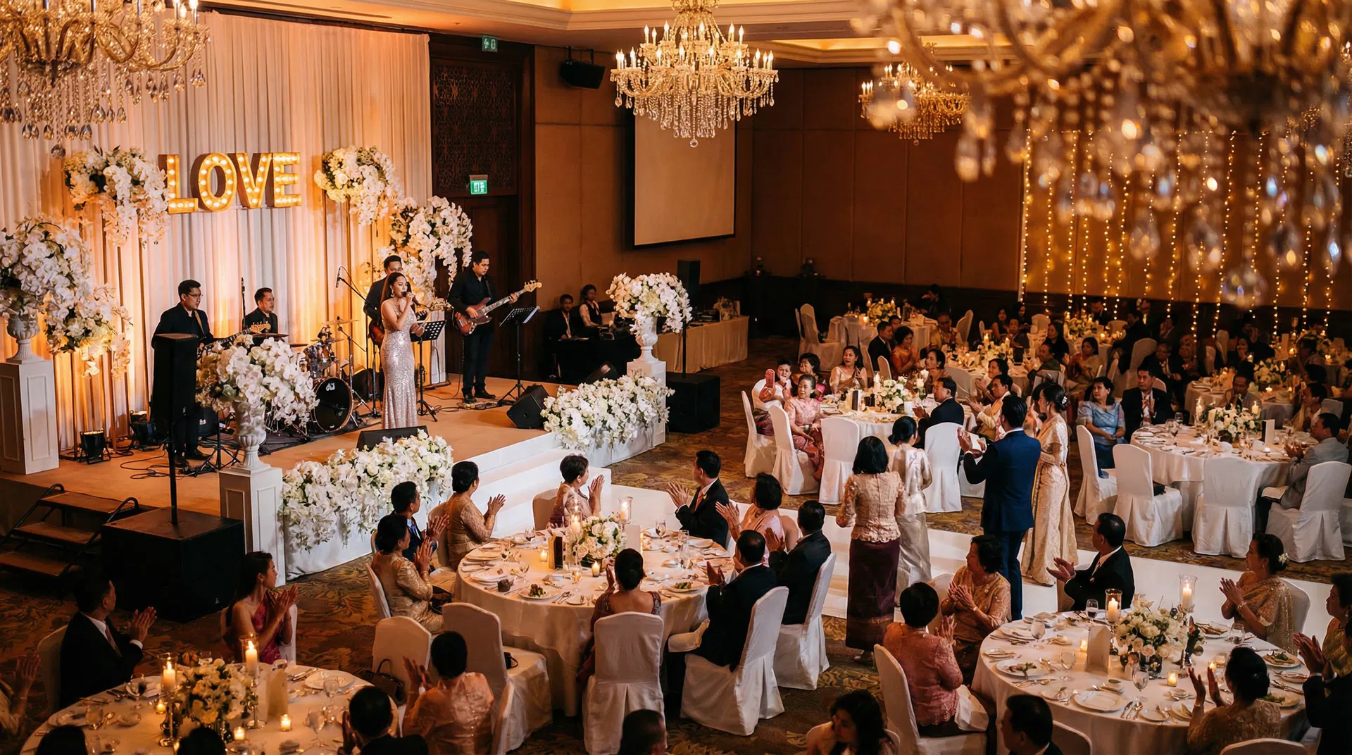 รีวิววงดนตรีงานแต่ง: งานเลี้ยงฉลองสมรสที่โรงแรมหรูกรุงเทพฯ