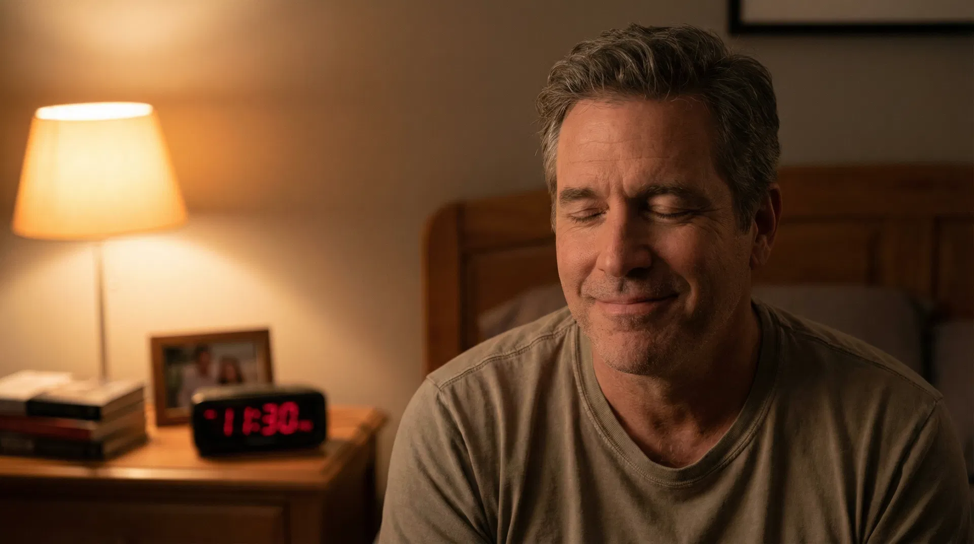 Man experiencing peaceful silence after using the technique