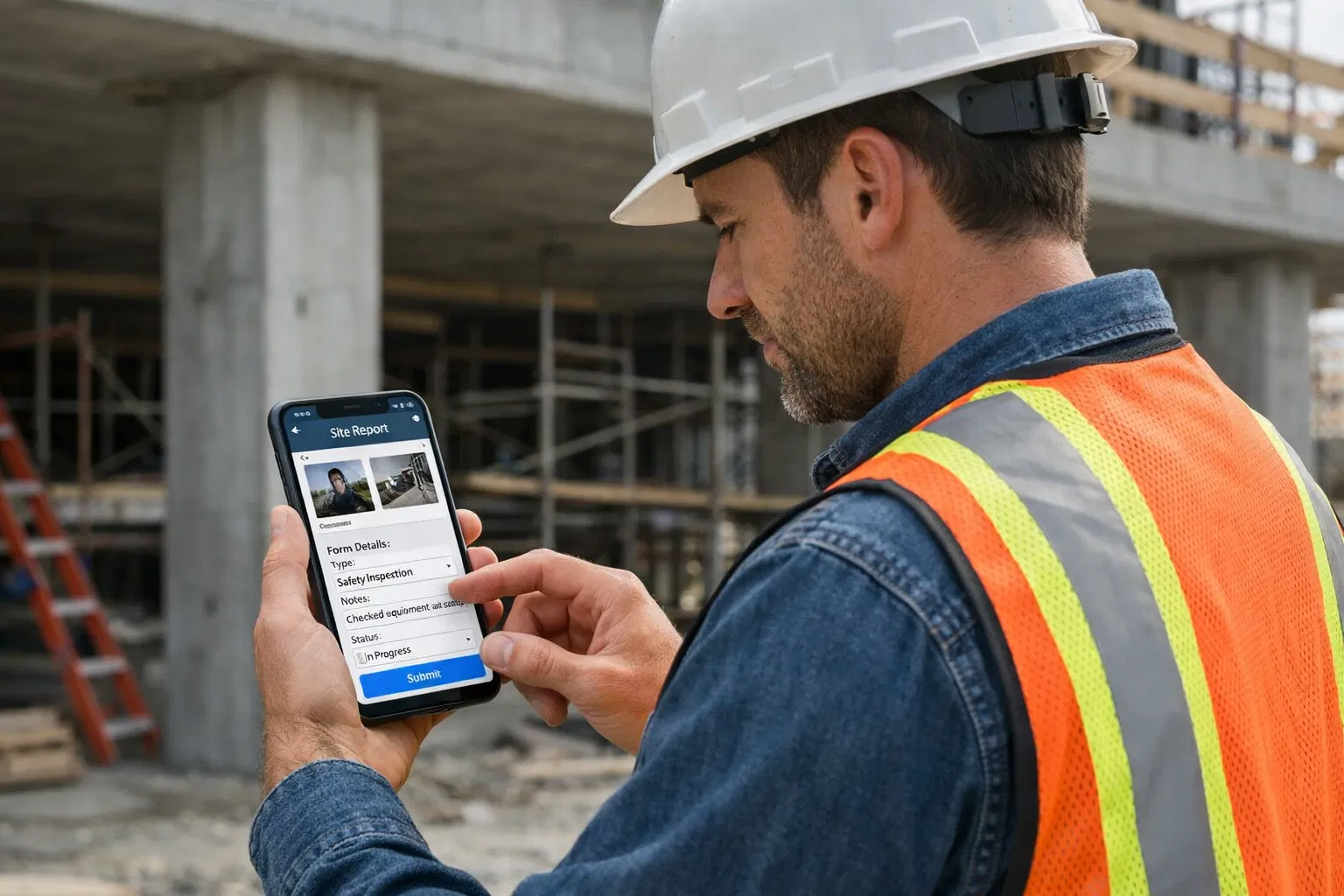 Field worker using SubFlow