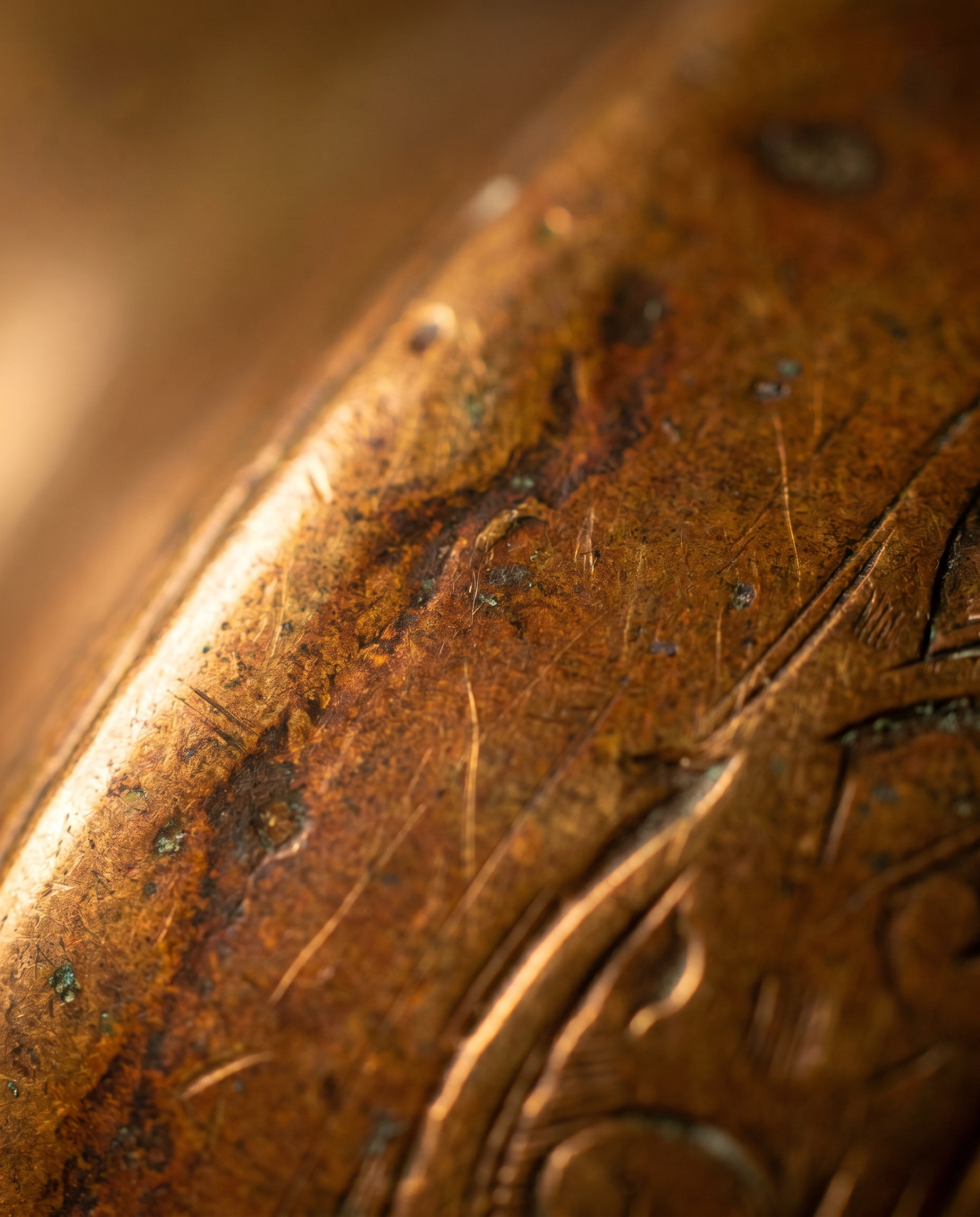 Antique brass aged patina texture
