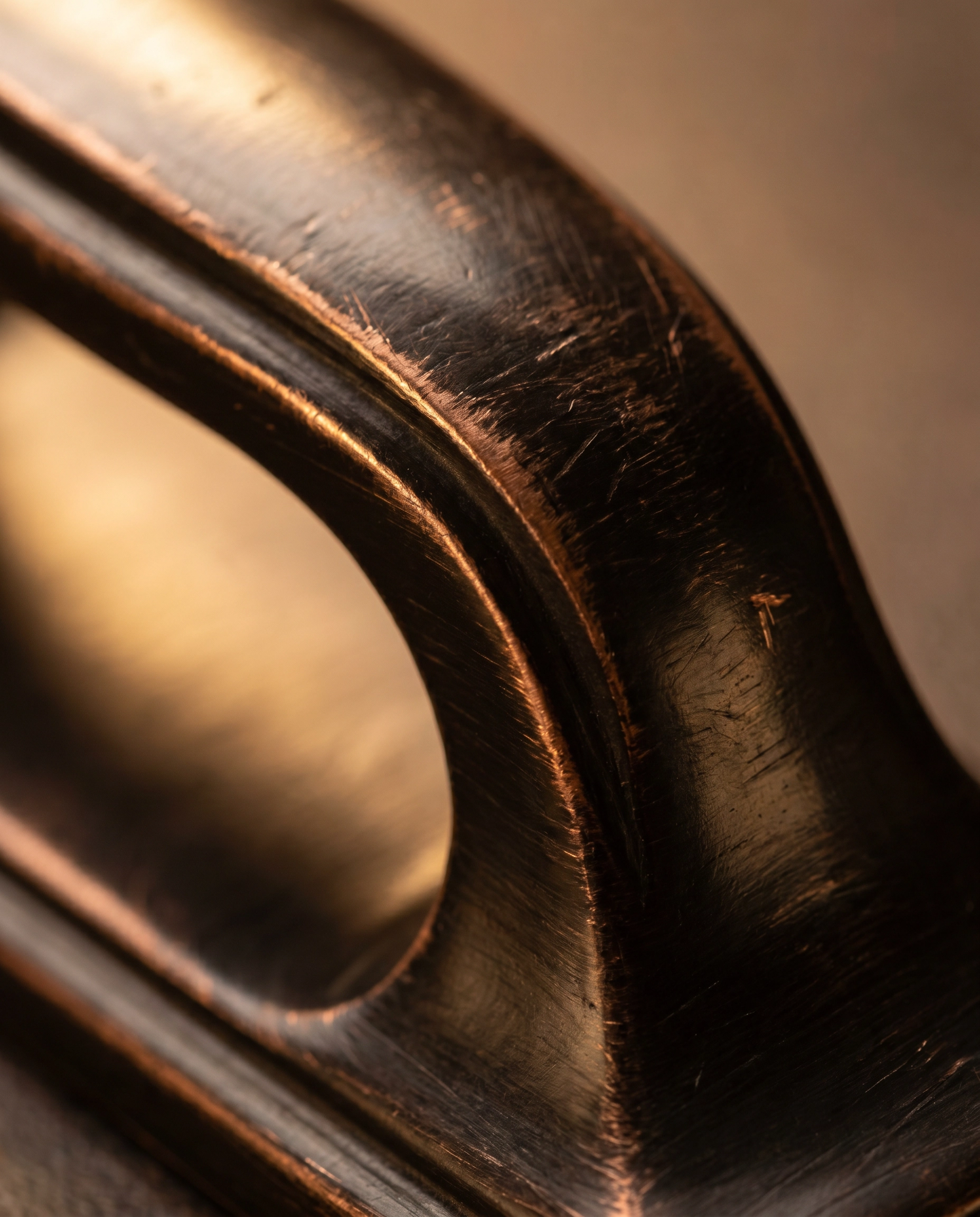 Oil rubbed bronze dark finish texture