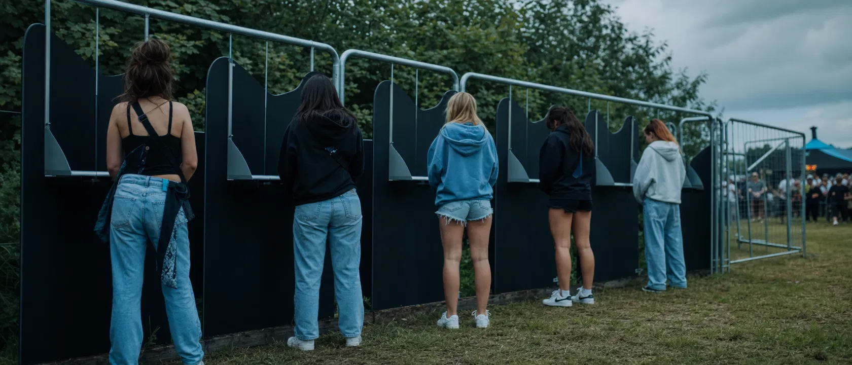 Kvinder bruger WomenFeelFree stå-stationer på festival – ligesom mænd bruger PeeFence