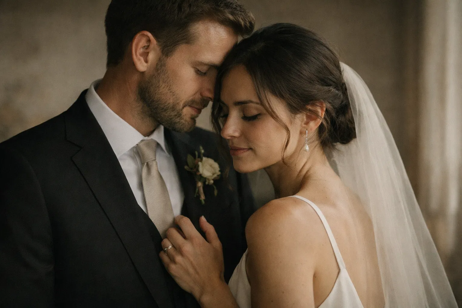 Casal em momento autêntico