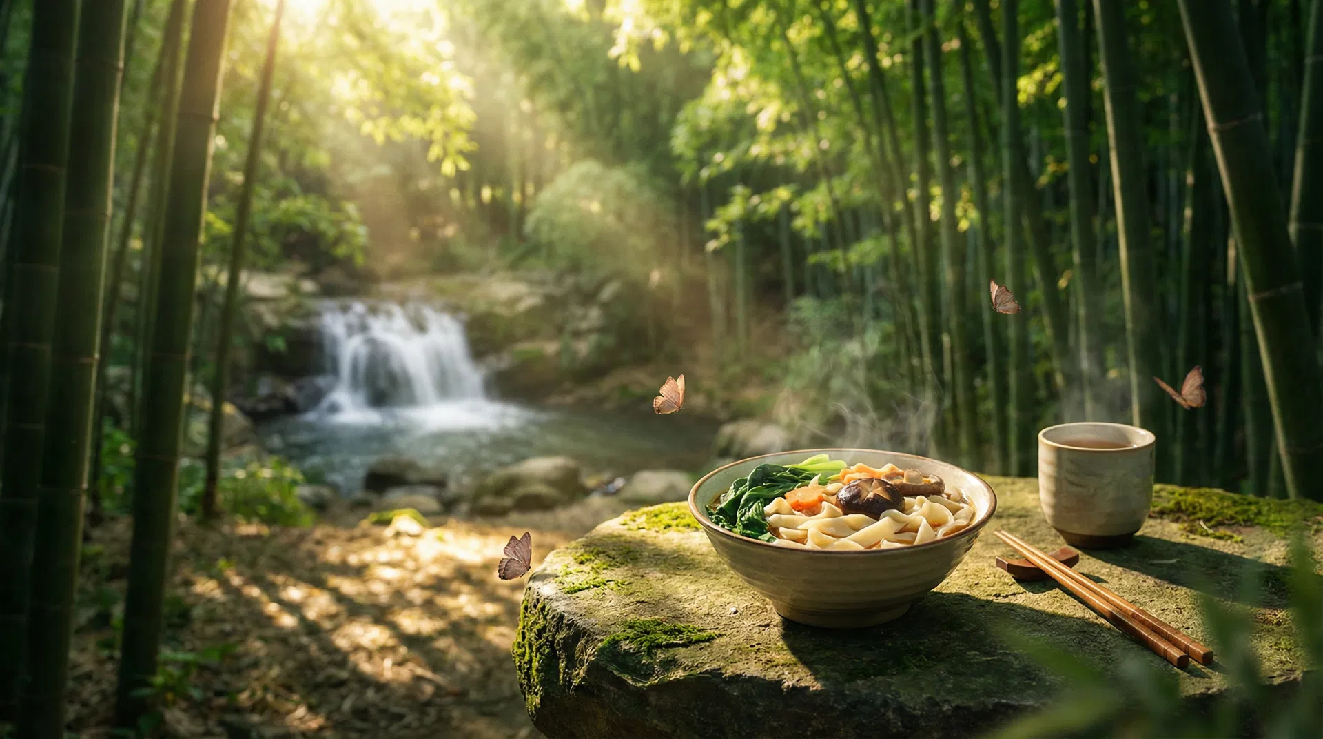 竹林中的美食