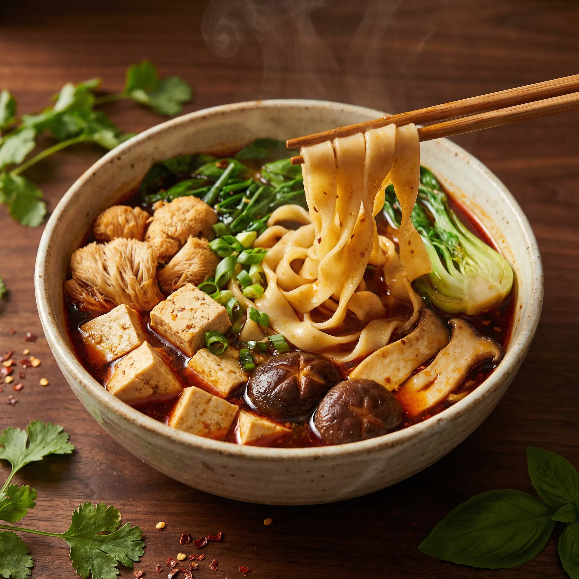 素食寬麵