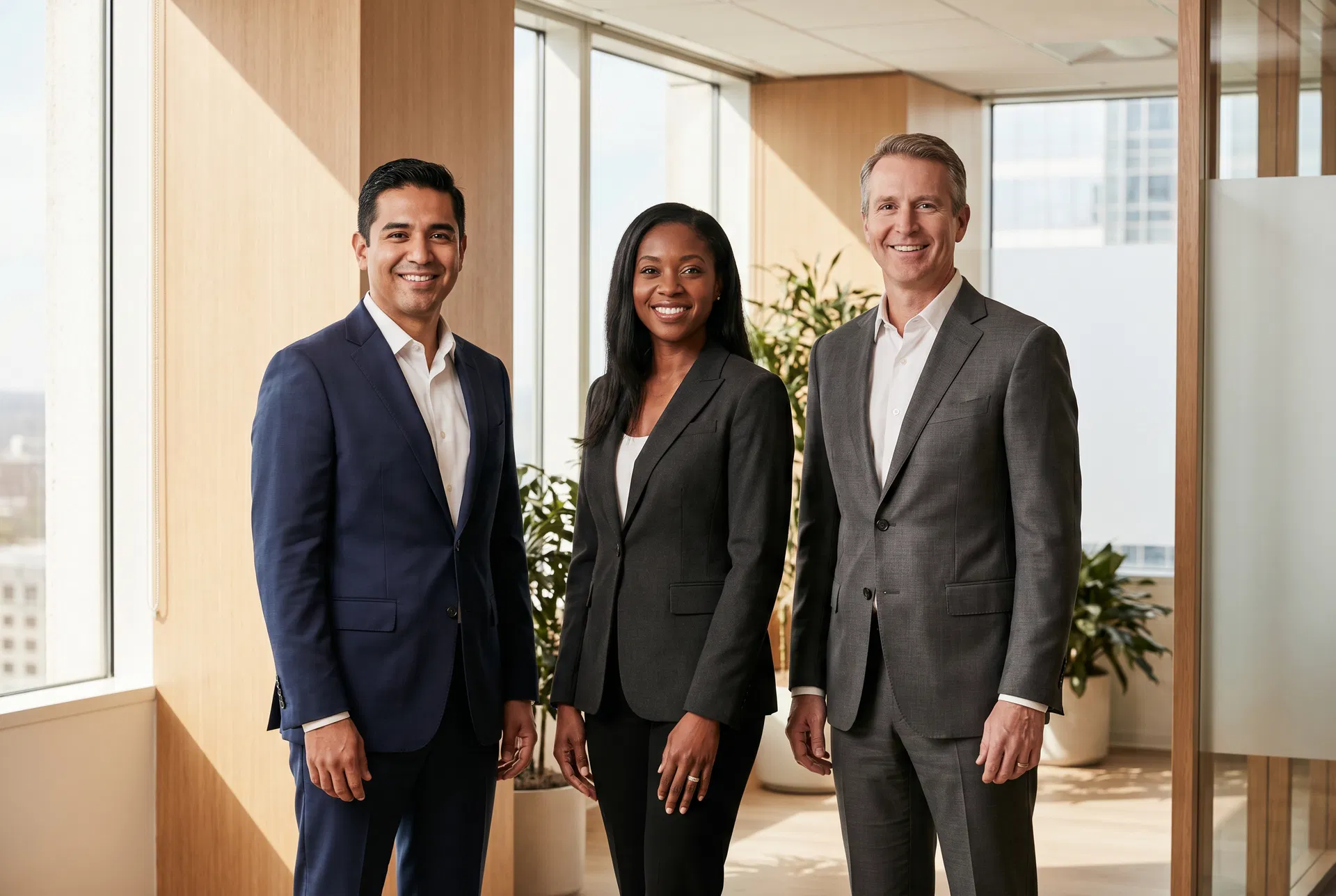 MH Solutions leadership team in modern office