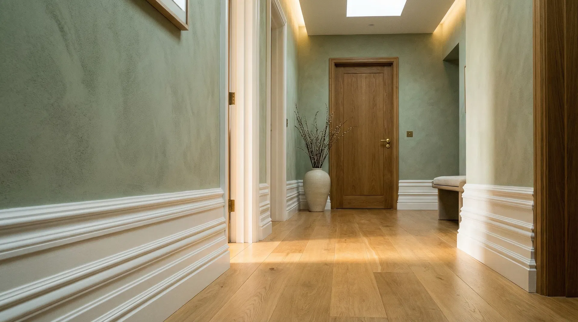 Elegant hallway with decorative skirting