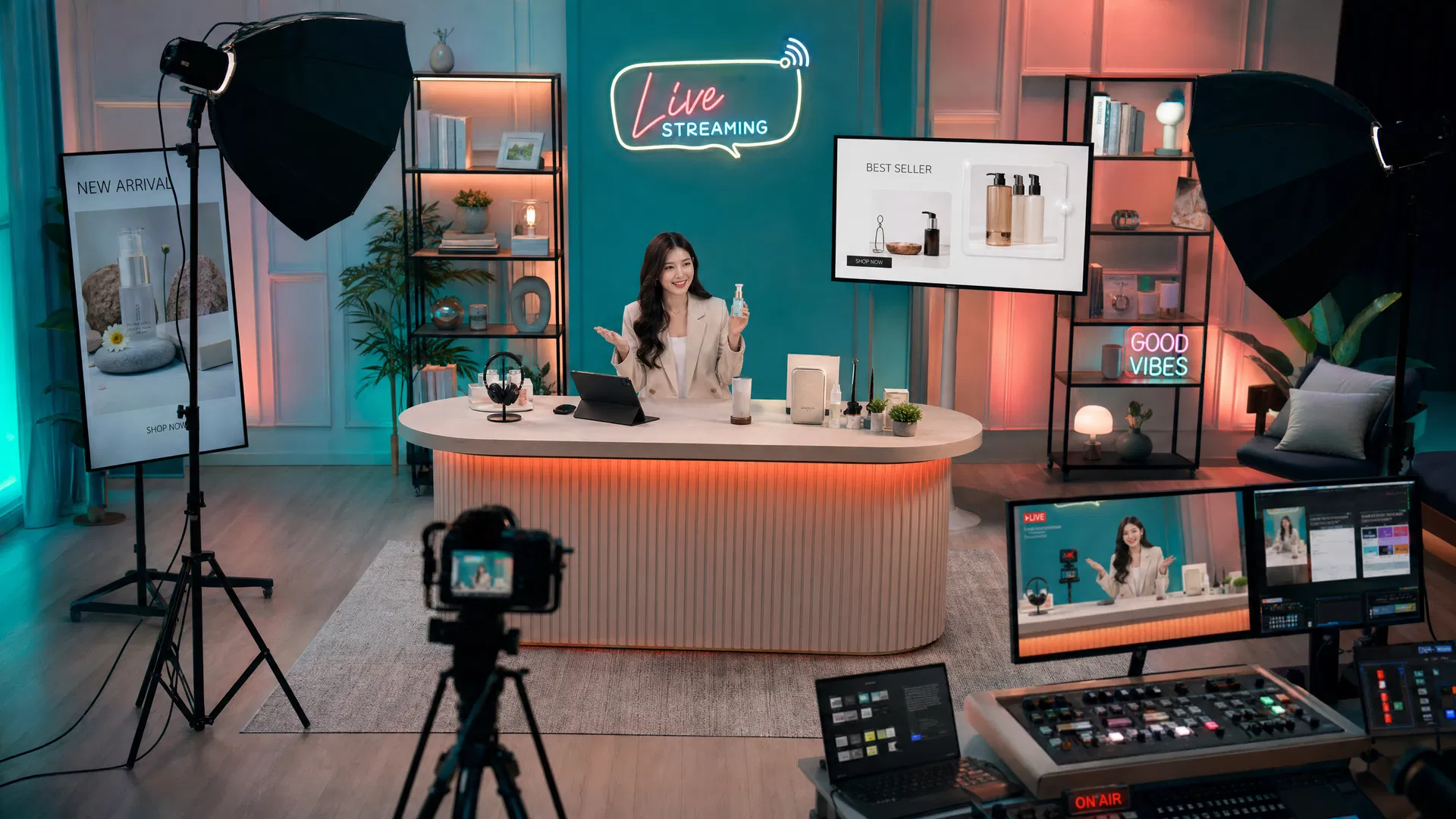 Live streaming commerce studio