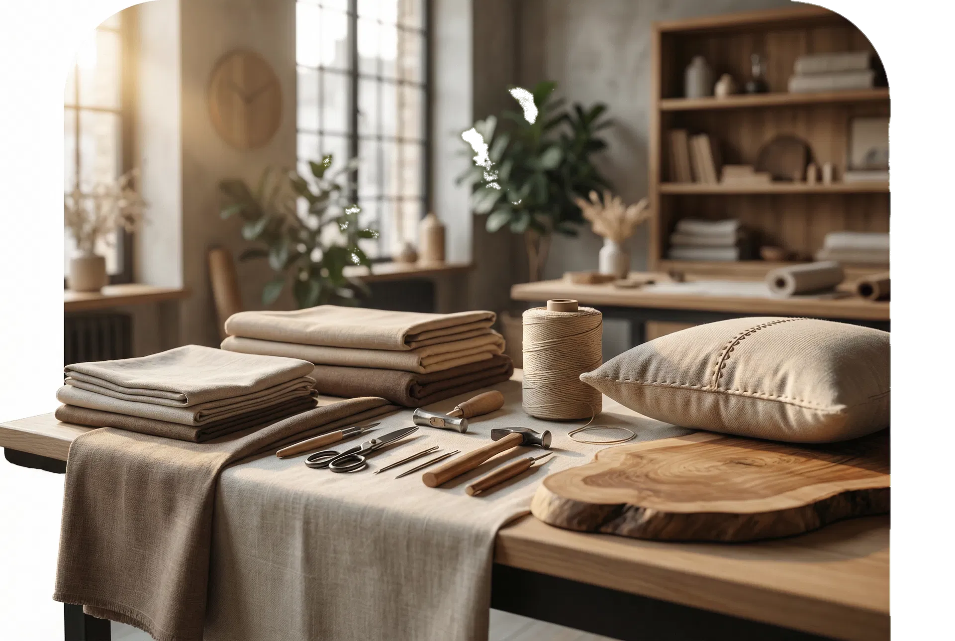 ورشة أنيقة تعكس العمل اليدوي والجودة