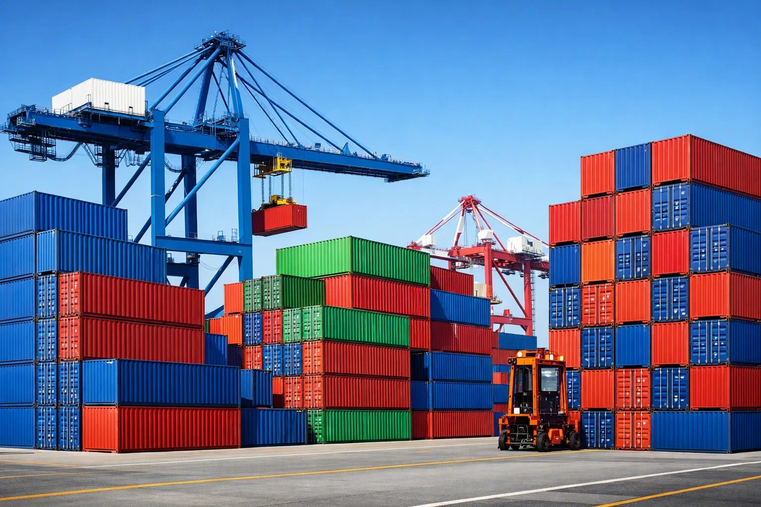 Container logistics at port