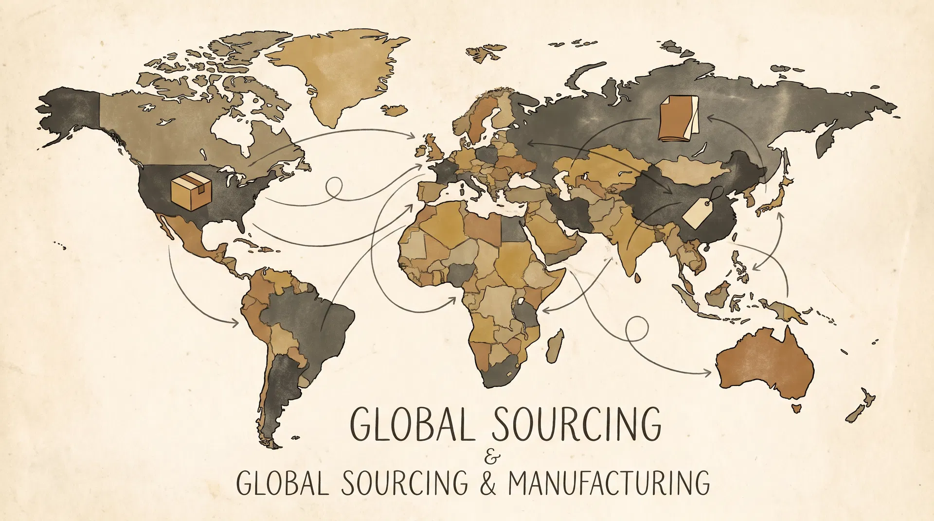 Global sourcing network map