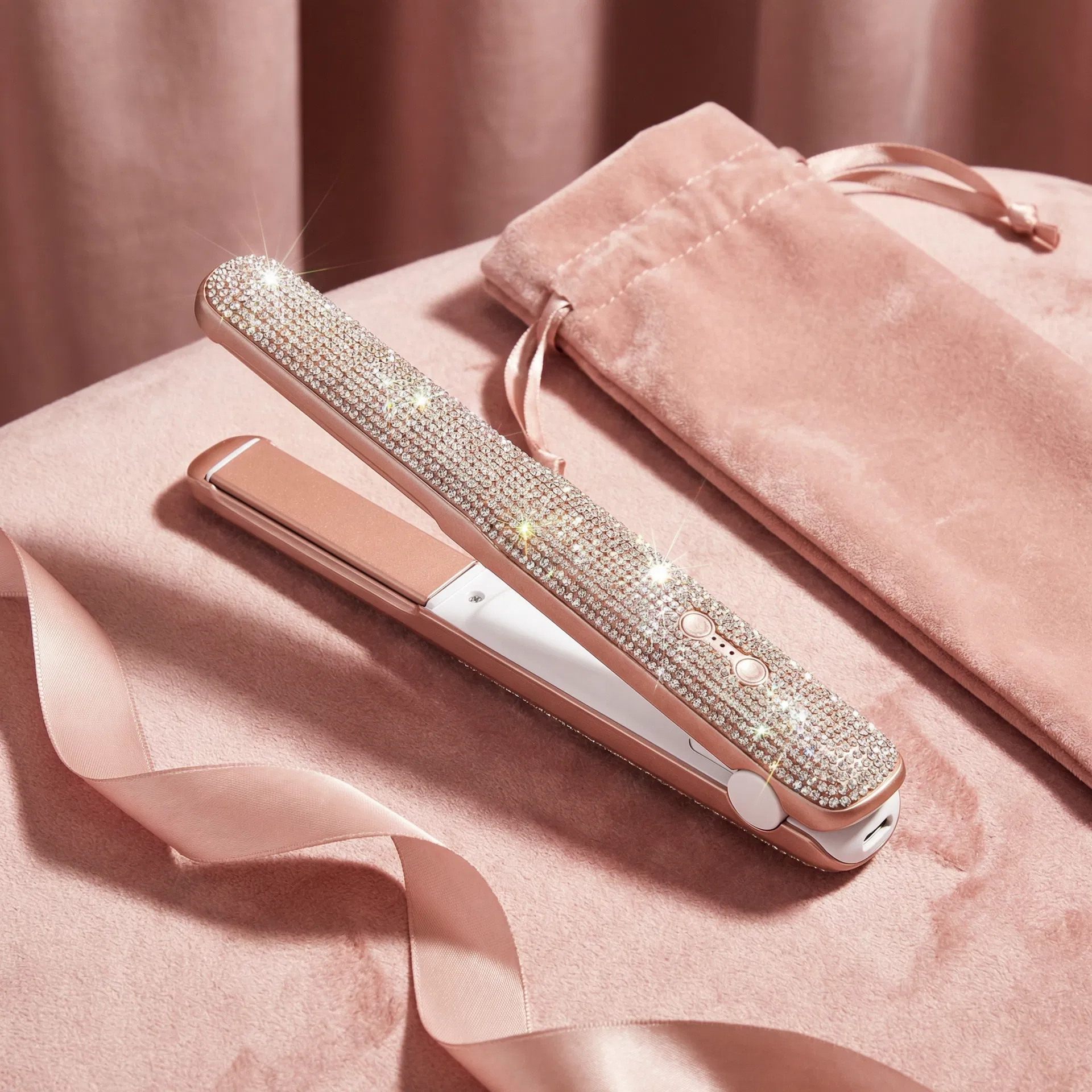 Crystal Rhinestone Hair Straightener