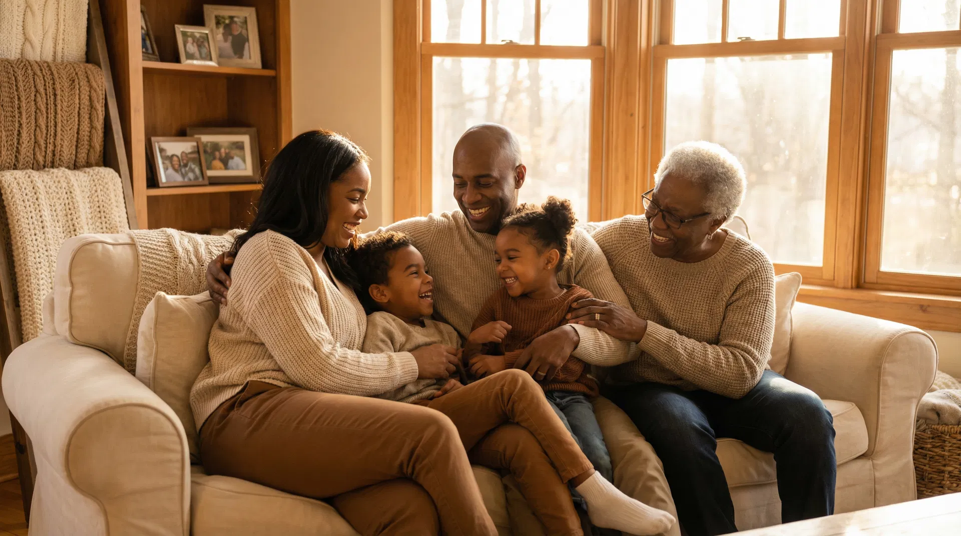 Happy family together