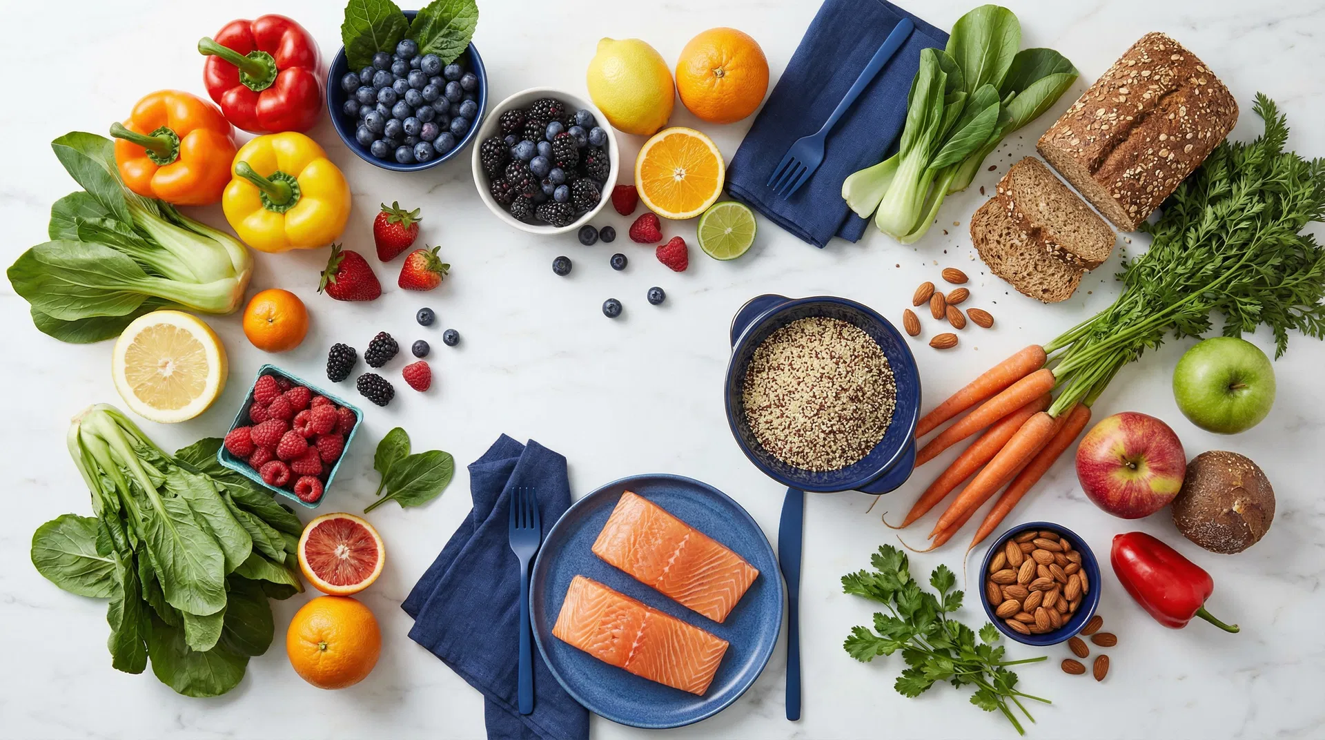 Fresh whole foods from the grocery store