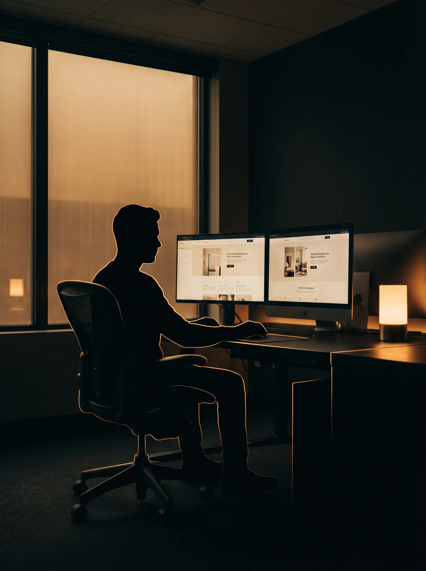 Web designer at work