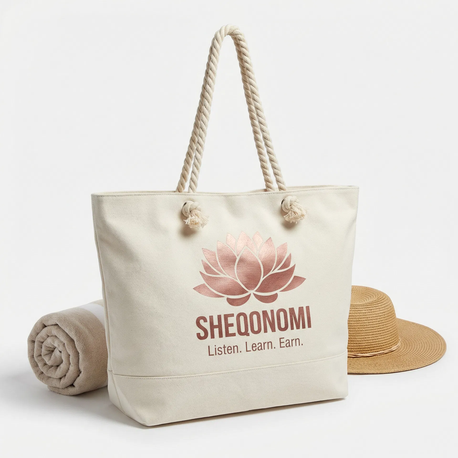 SHEQONOMI Beach Bag