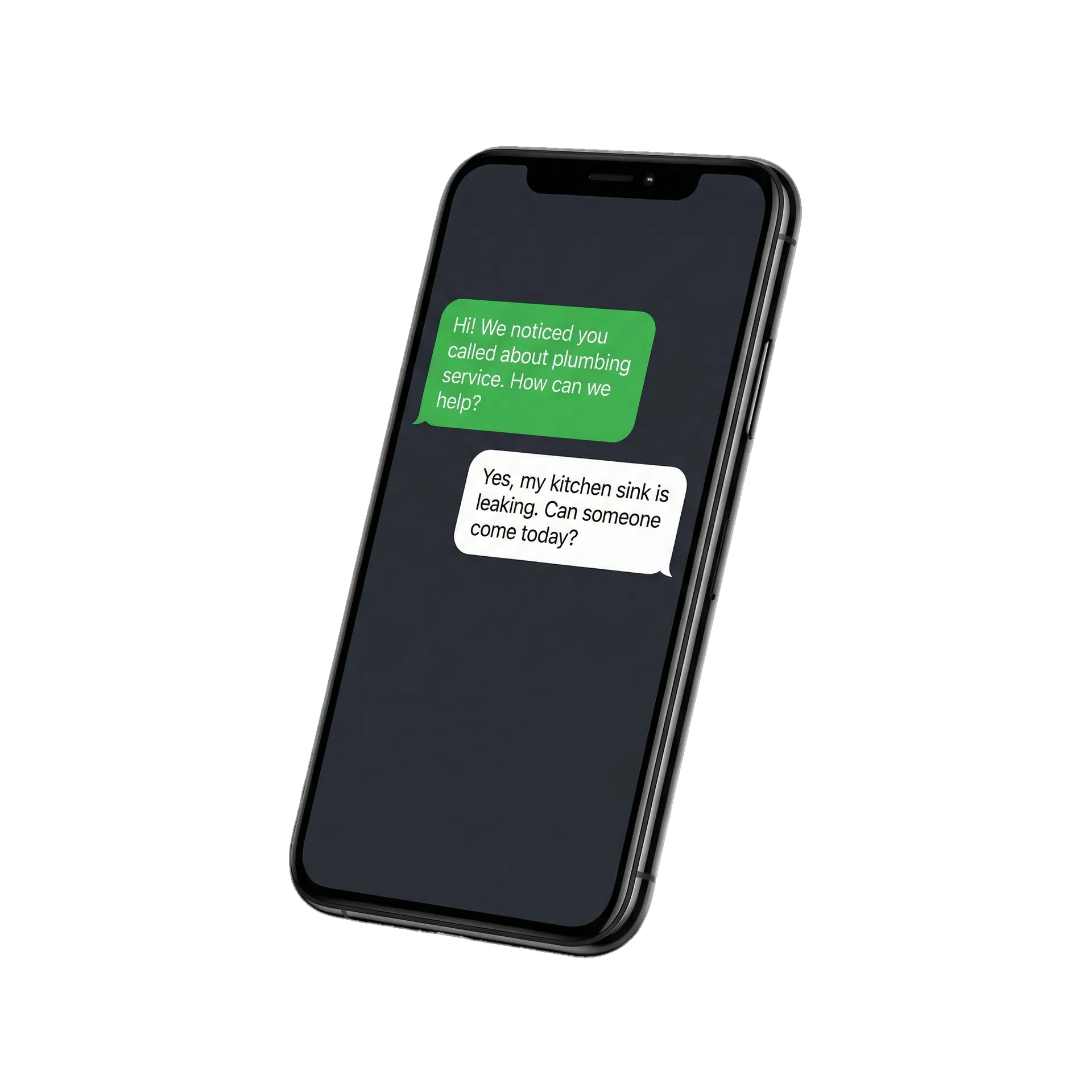 CallWinback SMS conversation