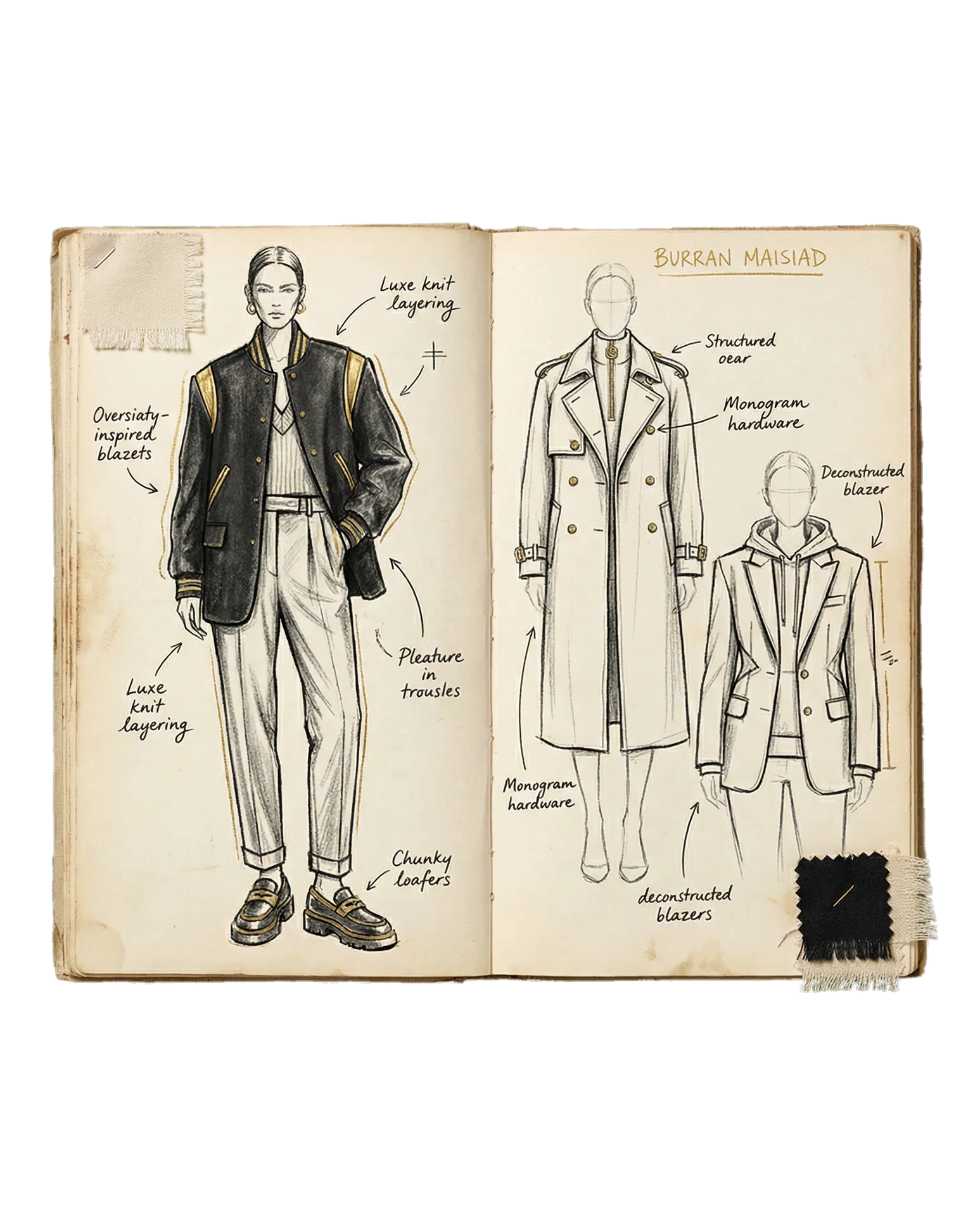 BURRAN MAISIAD sketch spread one