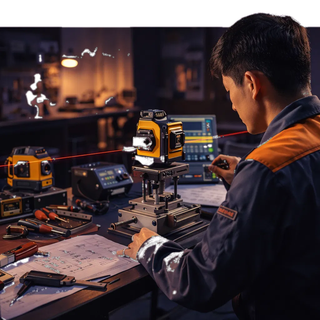 萊賽激光售後服務與設備校正情境